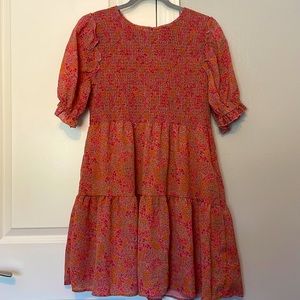 Wild Fable Printed Smocked Dress Sz M